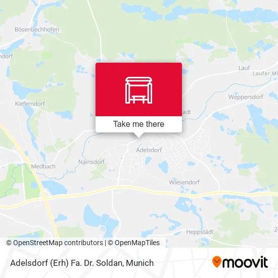 Карта Adelsdorf (Erh) Fa. Dr. Soldan
