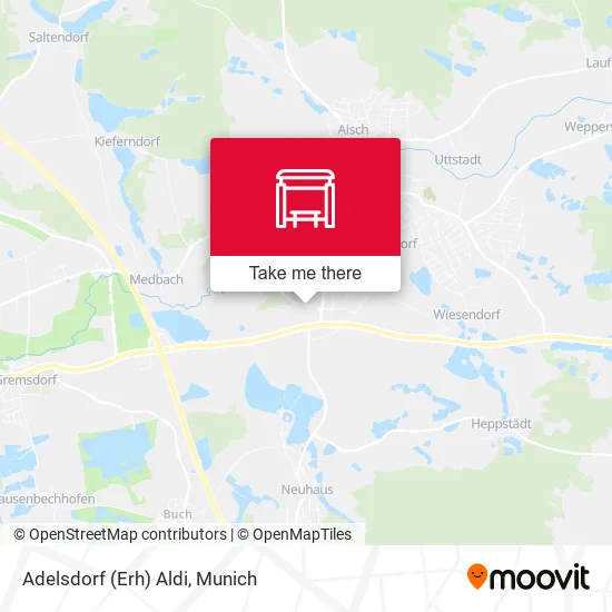 Карта Adelsdorf (Erh) Aldi