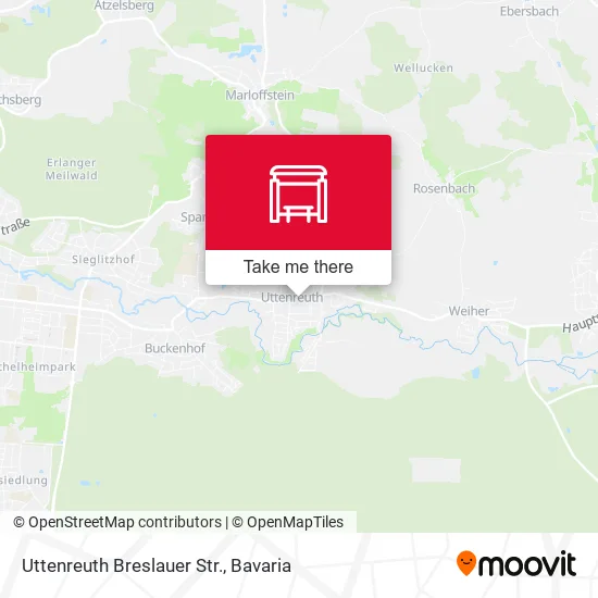 Карта Uttenreuth Breslauer Str.