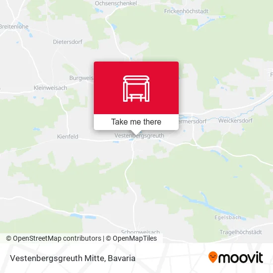 Карта Vestenbergsgreuth Mitte
