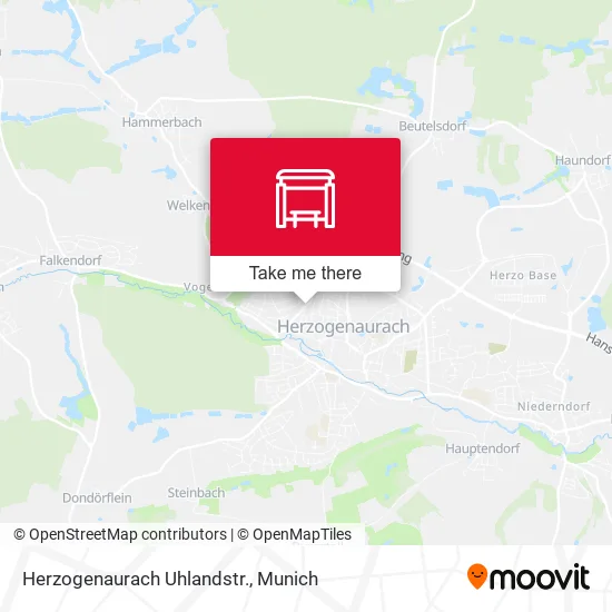 Карта Herzogenaurach Uhlandstr.