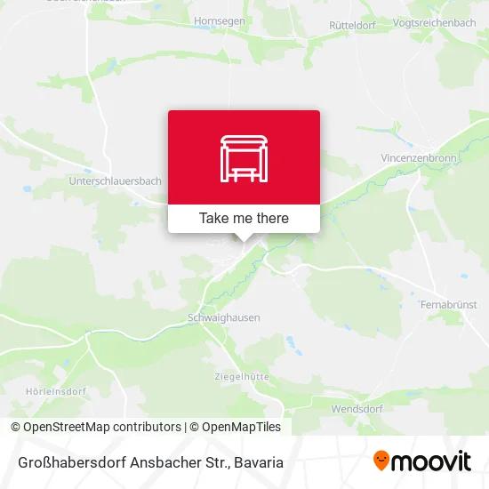 Карта Großhabersdorf Ansbacher Str.