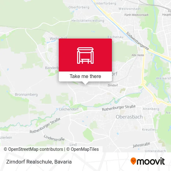 Карта Zirndorf Realschule