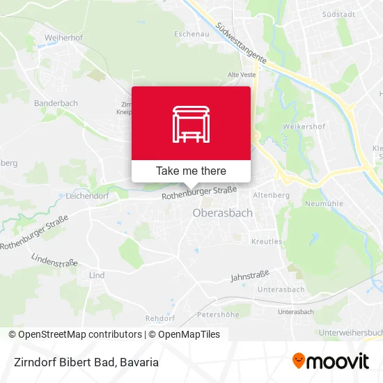 Карта Zirndorf Bibert Bad