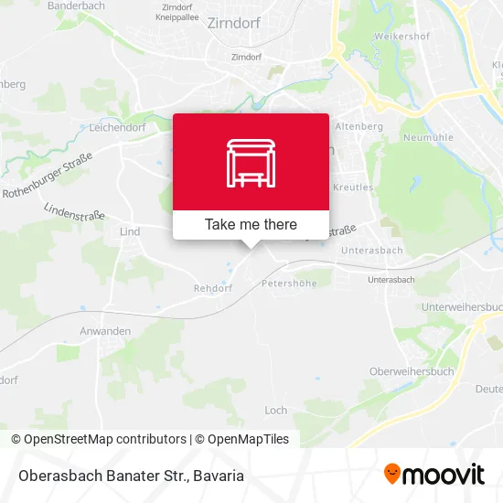 Карта Oberasbach Banater Str.