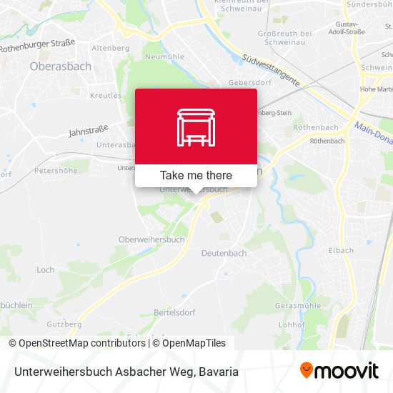 Unterweihersbuch Asbacher Weg map