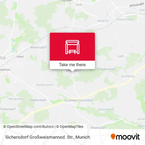 Карта Sichersdorf Großweismannsd. Str.