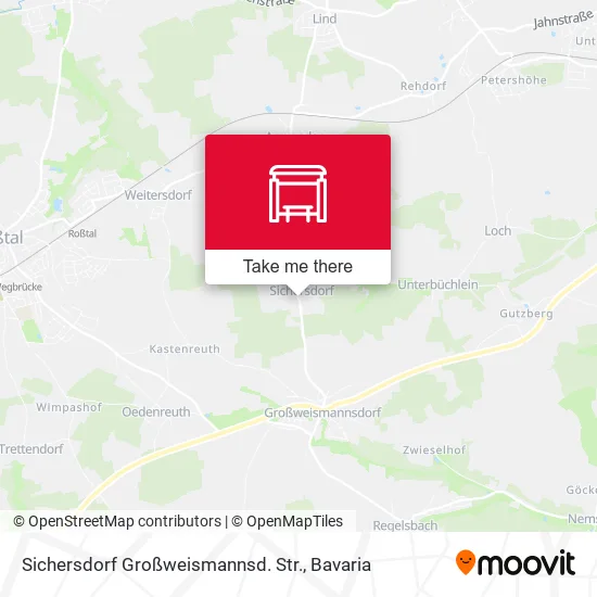 Карта Sichersdorf Großweismannsd. Str.