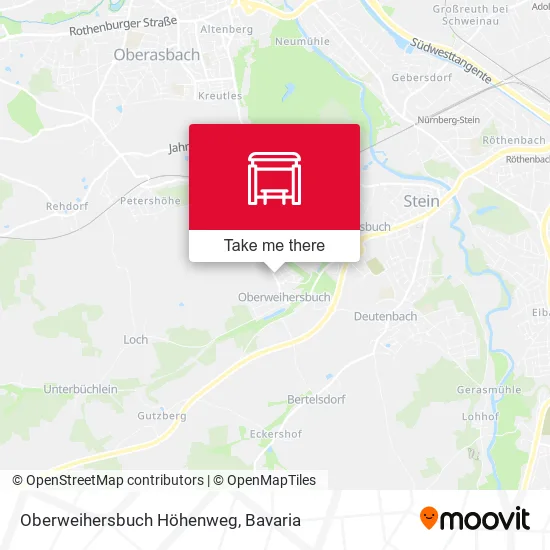 Карта Oberweihersbuch Höhenweg