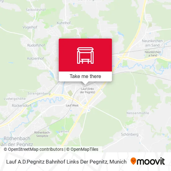 Карта Lauf A.D.Pegnitz Bahnhof Links Der Pegnitz