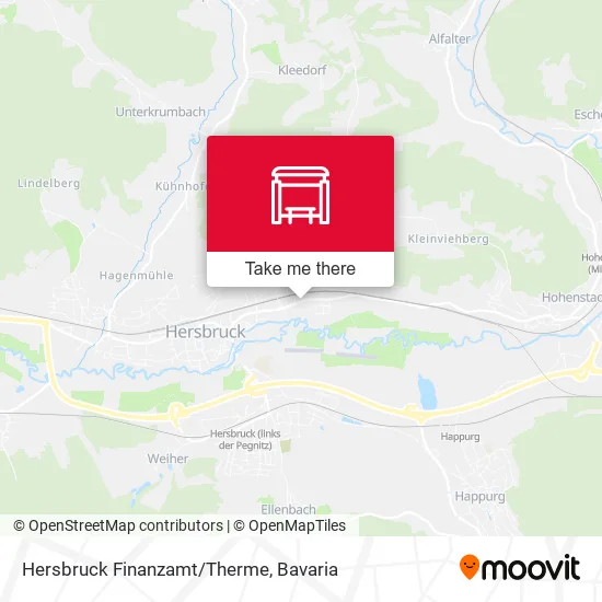 Карта Hersbruck Finanzamt/Therme