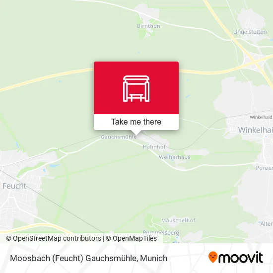 Карта Moosbach (Feucht) Gauchsmühle