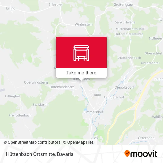 Карта Hüttenbach Ortsmitte