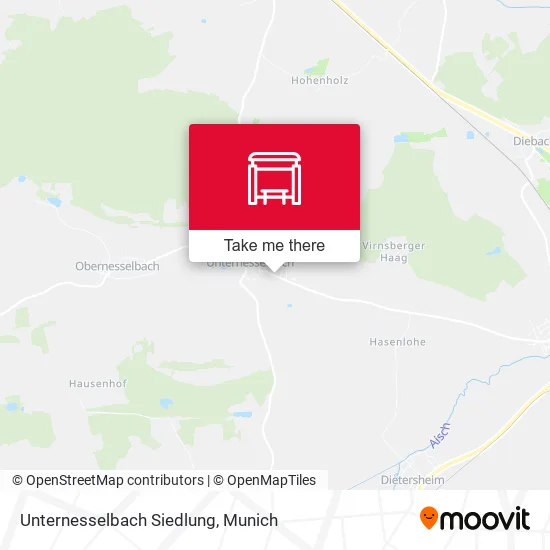 Карта Unternesselbach Siedlung