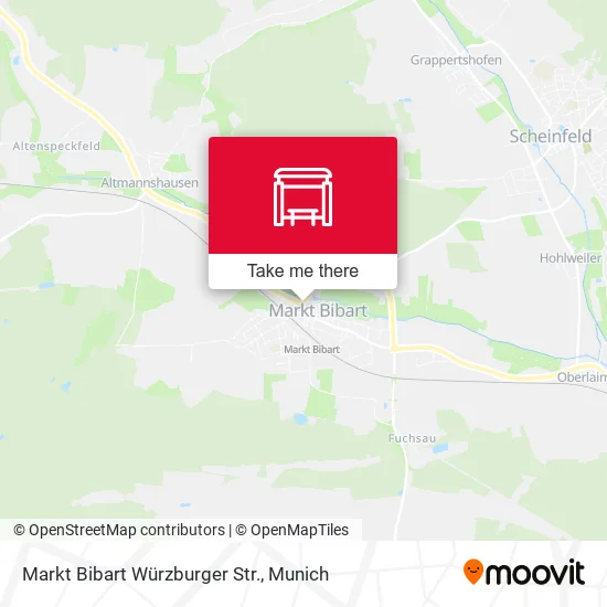 Карта Markt Bibart Würzburger Str.