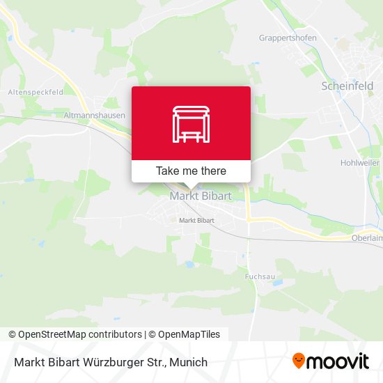 Карта Markt Bibart Würzburger Str.