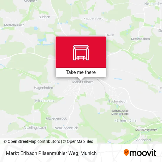 Карта Markt Erlbach Pilsenmühler Weg