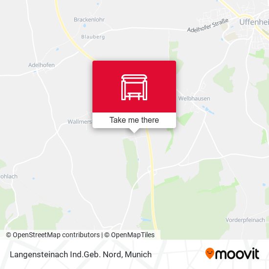 Langensteinach Ind.Geb. Nord map