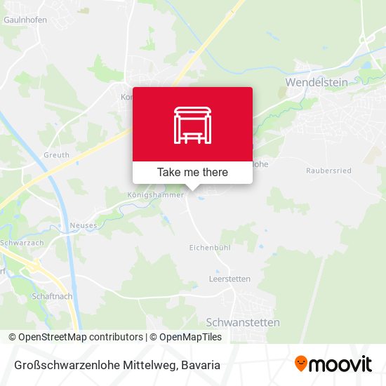 Großschwarzenlohe Mittelweg map