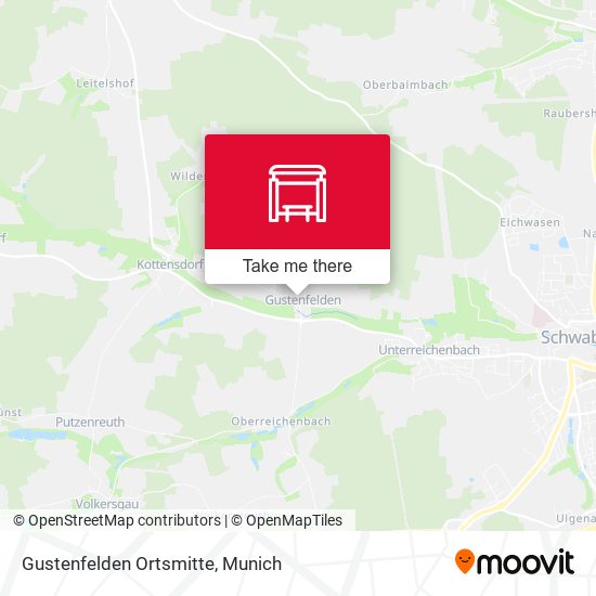 Карта Gustenfelden Ortsmitte