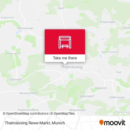 Карта Thalmässing Rewe-Markt