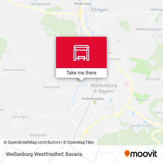 Weißenburg Westfriedhof map