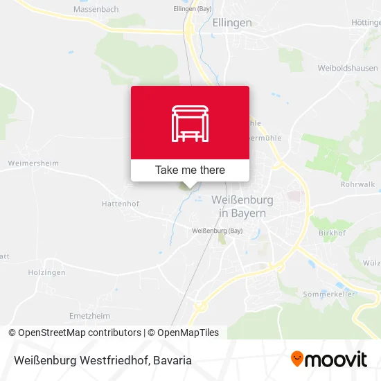 Карта Weißenburg Westfriedhof