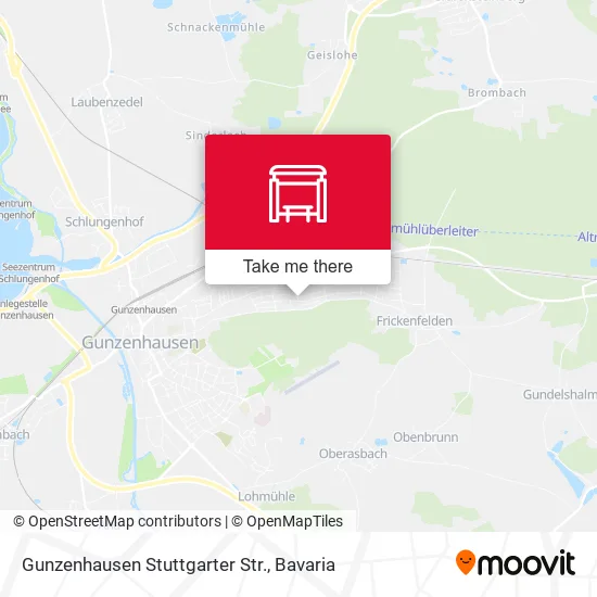 Карта Gunzenhausen Stuttgarter Str.