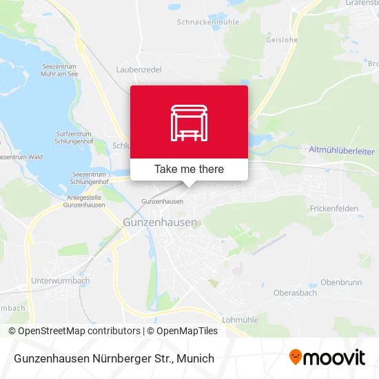 Карта Gunzenhausen Nürnberger Str.