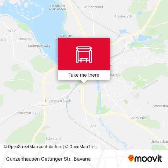 Карта Gunzenhausen Oettinger Str.