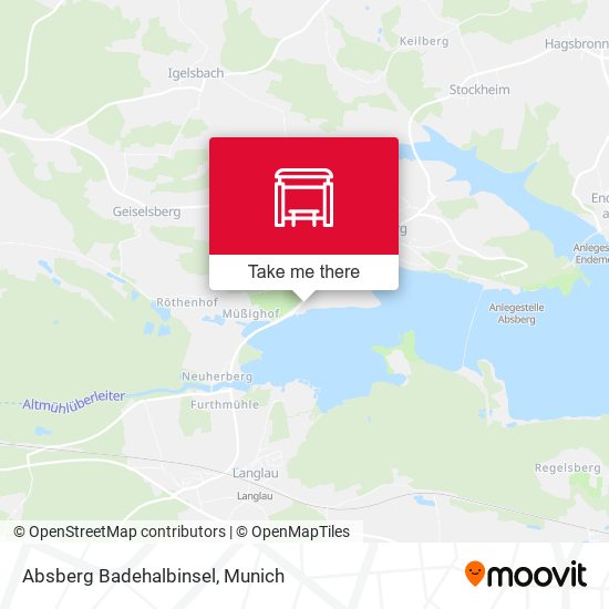 Карта Absberg Badehalbinsel