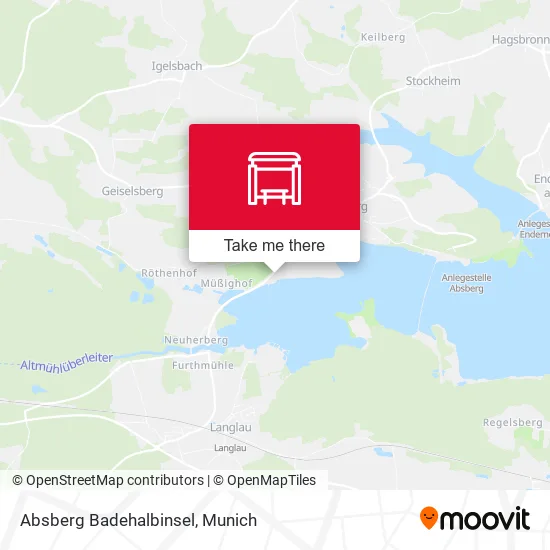 Карта Absberg Badehalbinsel