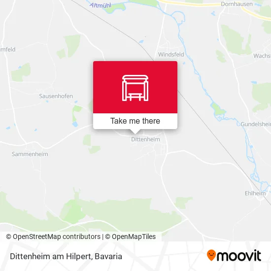 Карта Dittenheim am Hilpert