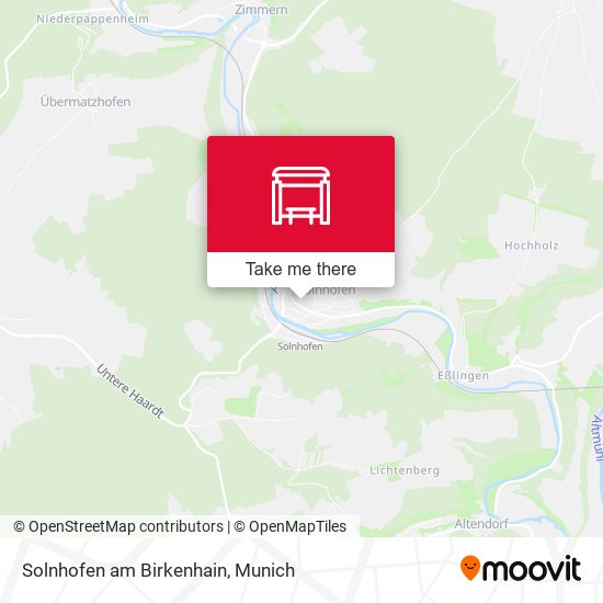 Solnhofen am Birkenhain map