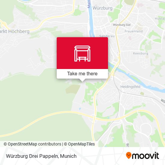 Würzburg Drei Pappeln map