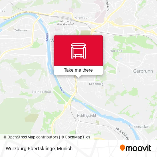 Карта Würzburg Ebertsklinge
