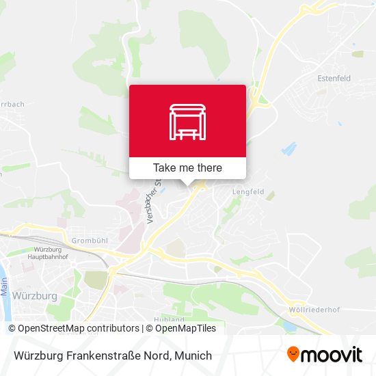 Würzburg Frankenstraße Nord map