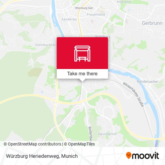 Würzburg Heriedenweg map
