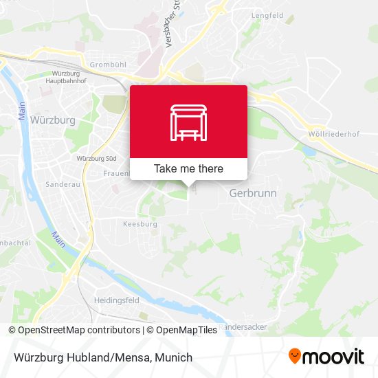 Würzburg Hubland/Mensa map