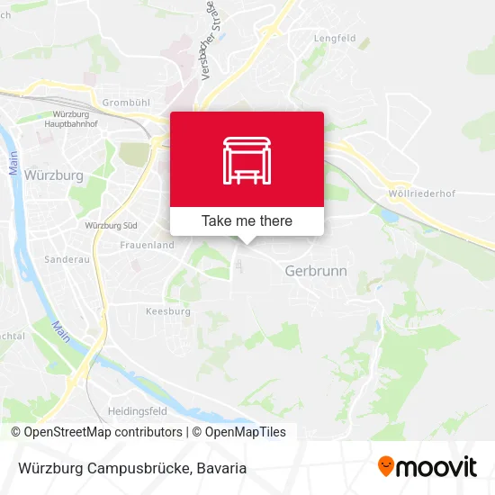 Würzburg Campusbrücke map