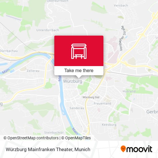 Würzburg Mainfranken Theater map