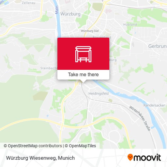 Würzburg Wiesenweg map