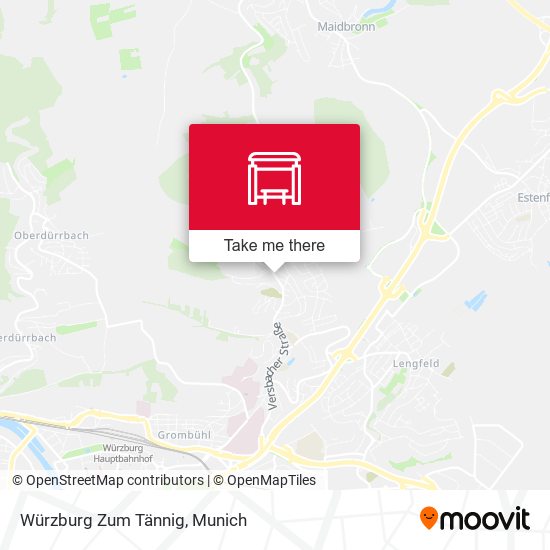 Würzburg Zum Tännig map