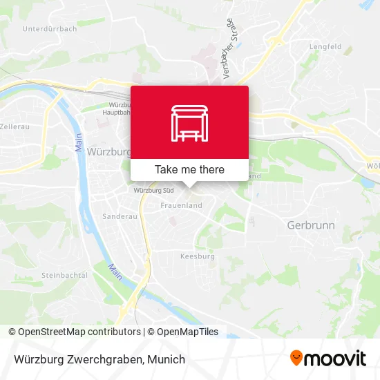 Карта Würzburg Zwerchgraben