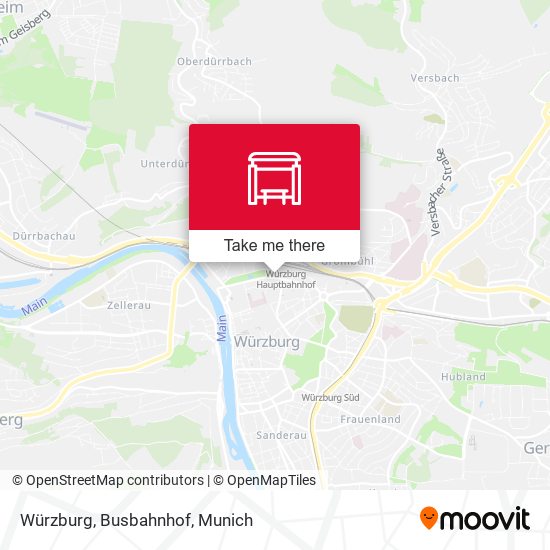 Würzburg, Busbahnhof map