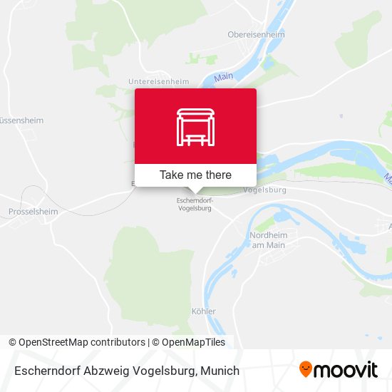 Escherndorf Abzweig Vogelsburg map