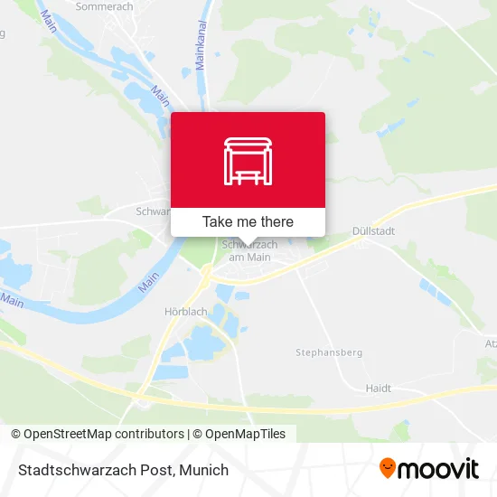 Карта Stadtschwarzach Post