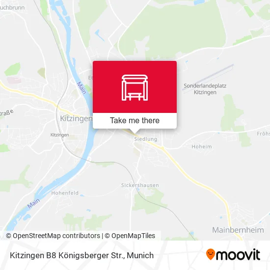 Карта Kitzingen B8 Königsberger Str.