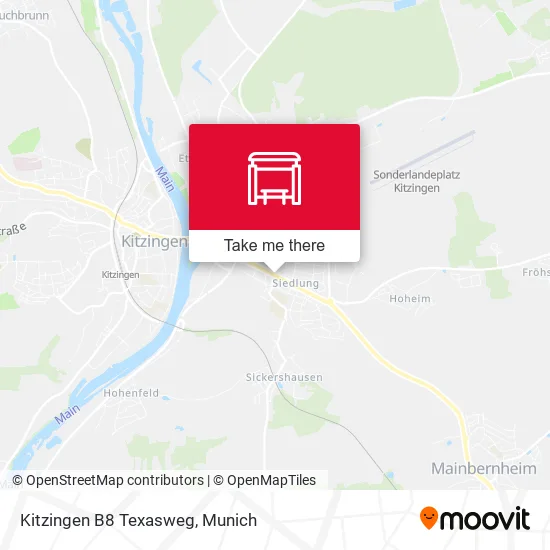 Карта Kitzingen B8 Texasweg
