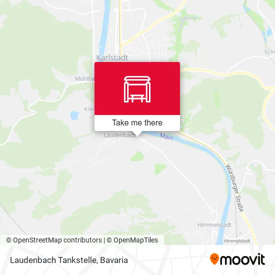 Карта Laudenbach Tankstelle